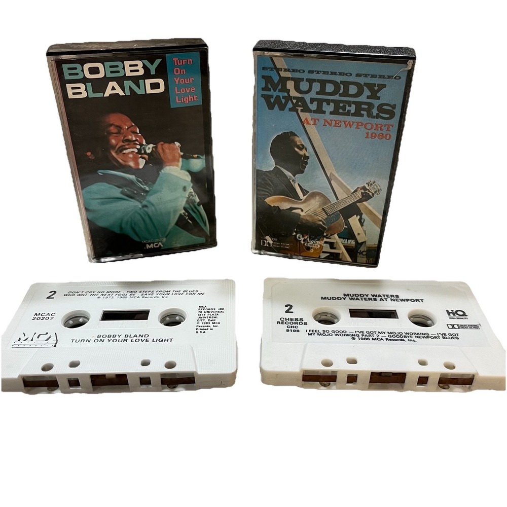 Set Of 2 Blues Cassette Tapes Musdy Waters & Bobby Blue Bland